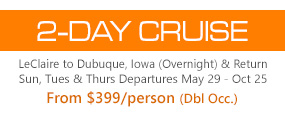 Thursday, May 29 • 2-Day Cruise